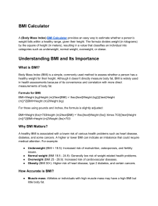 BMI Calculator