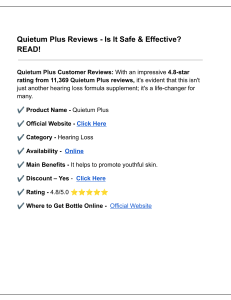 QuietumPLUS Review - Is It Safe & Effective? READ! (1)