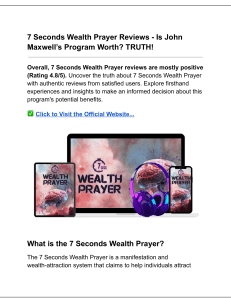 7 Seconds Wealth Prayer Review - Is John Maxwell’s Program Worth? TRUTH! (1)