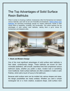 The Top Advantages of Solid Surface Resin Bathtubs