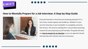 How to Mentally Prepare for a Job Interview: A Step-by-Step Guide