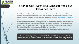 Complete guide to fixing QuickBooks Event ID 4 Issue