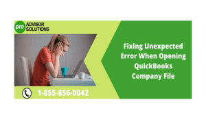 How to Fix Unexpected Error When Opening QuickBooks Company File