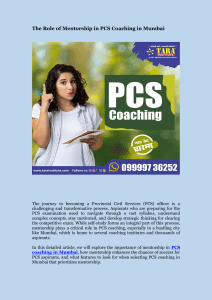 The Role of Mentorship in PCS Coaching in Mumbai