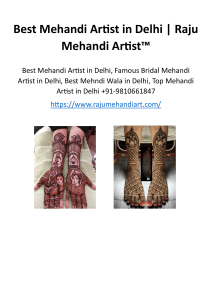 Best Mehandi Artist in Delhi