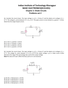 Chapter 2 (Diode Circuits) Tutorial questions