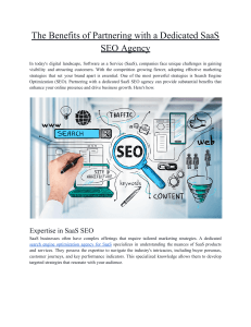 The Benefits of Partnering with a Dedicated SaaS SEO Agency