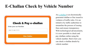 E-Challan Check by Vehicle Number