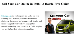 Sell Your Car Online