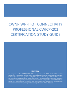 CWNP Wi-Fi IoT Connectivity Professional CWICP-202 Certification Study Guide