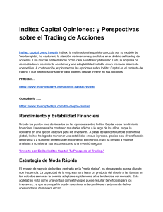 Inditex Capital: Opiniones y Trading de Acciones