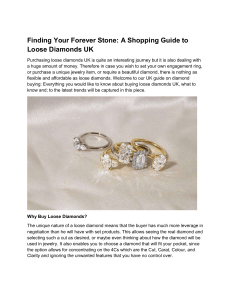 Finding Your Forever Stone Shopping Guide