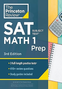 AMAZING BOOK Princeton Review SAT Subject Test Math 1 Prep 3rd Edition 3 Practice Tests  