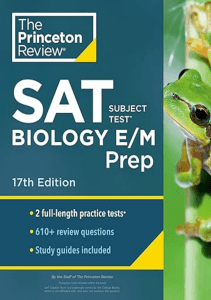 READING Princeton Review SAT Subject Test Biology E M Prep 17th Edition Practice Tests  