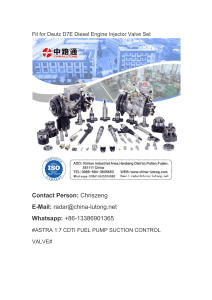 Fit for Deutz D7E Diesel Engine Injector Valve Set