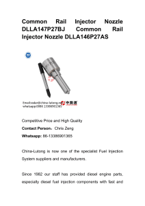 Common Rail Injector Nozzle DLLA146P27AS