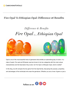 The Rising Popularity of Ethiopian Opal in Modern Jewelry