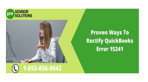 Quick Guide to Fixing QuickBooks Error 15241