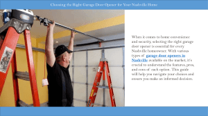 Choosing the Right Garage Door Opener for Your Nashville Home