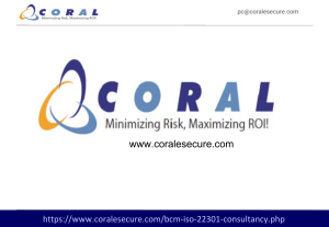 BCP DR Consultant-Coral eSecure