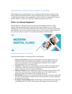 Comprehensive Guide to Dental Implants in Joondalup