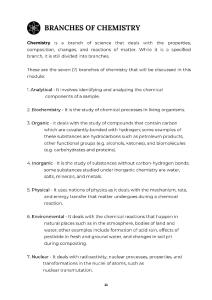 Study of Chemistry Handout