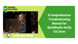 How to Resolve QuickBooks Verify ToC Error