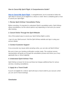 How to cancel my spirit flight
