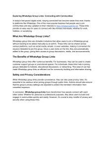 Exploring WhatsApp Group Links  Connecting with Communities