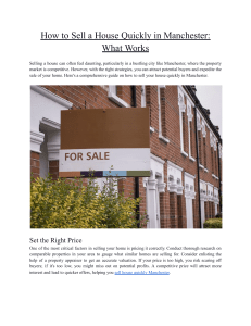 How to Sell a House Quickly in Manchester  What Works