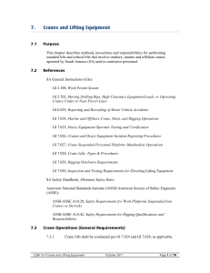 CSM III-7 Cranes and Lifting Equipment
