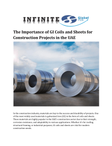 The Importance of GI Coils and Sheets for Construction Projects in the UAE