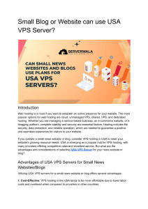 Can Small News Websites and Blogs Use Plans for USA VPS Servers 