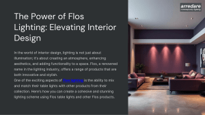 The Power of Flos Lighting - Elevating Interior Design