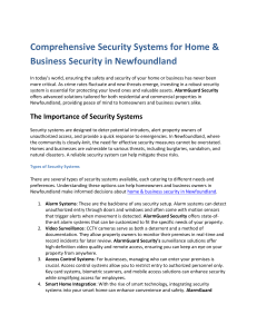 Comprehensive Security Systems for Home