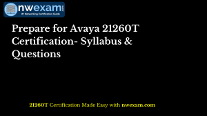 Prepare for Avaya 21260T Certification- Syllabus & Questions