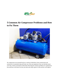 5 Common Air Compressor Problems and How to Fix Them