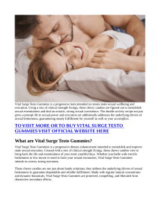 Vital Surge Testo Gummies SCAM WARNING What Consumer Says