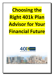 Choosing the Right 401k Plan Advisor for Your Financial Future