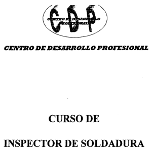 Curso de inspector de Soldadura