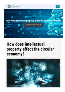 How does intellectual property affect the circular economy