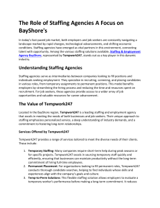 The Role of Staffing Agencies A Focus on BayShore