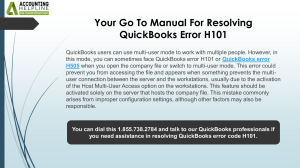 A comprehensive guide to fixing QuickBooks Error Code H505