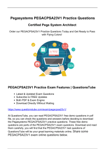 Pegasystems PEGACPSA23V1 Exam Questions - Best Preparation for Your PEGACPSA23V1 Exam