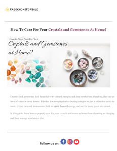 How To Care For Your Crystals and Gemstones At Home .docx