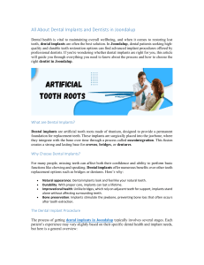 All About Dental Implants and Dentists in Joondalup