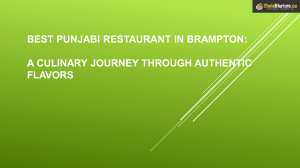 Best Punjabi Restaurant in Brampton: A Culinary Journey through Authentic Flavors