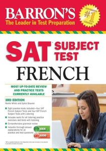 READ Barron s SAT Subject Test French with Audio CDs