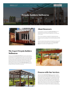 Pergola Builders Melbourne