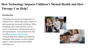 Tech Impact on Children's Mental Health & Therapy